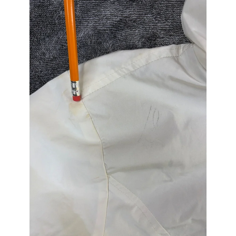 Avalanche Jacket Womens Medium White Hooded Fleece Lined Windbreaker Outdoor